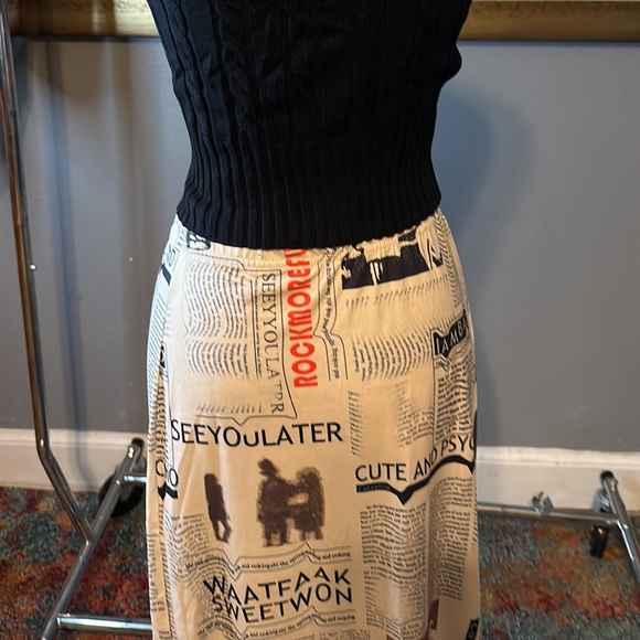 💛 newsprint’s print maxi skirt. 65 percent polyester and 35 cotton. Stretch - Picture 6 of 7
